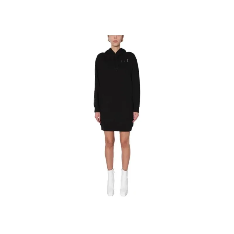 Mcq Hoodie Dress 'Darkest Black'-1