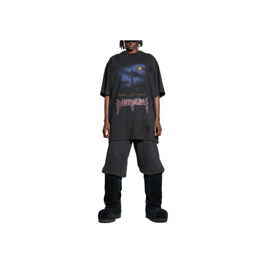 BALENCIAGA Parismoon Tシャツ Balenciaga Paris Moon Tシャツ | ブラック | FARFETCH JP
