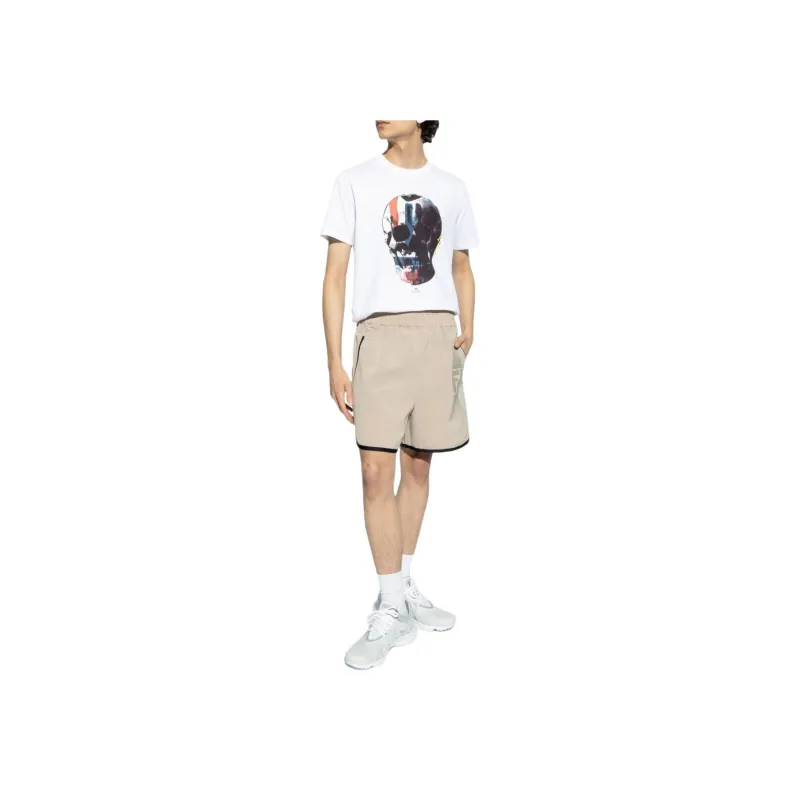 PS By Paul Smith Red Blue Skull Printed T Shirt-1