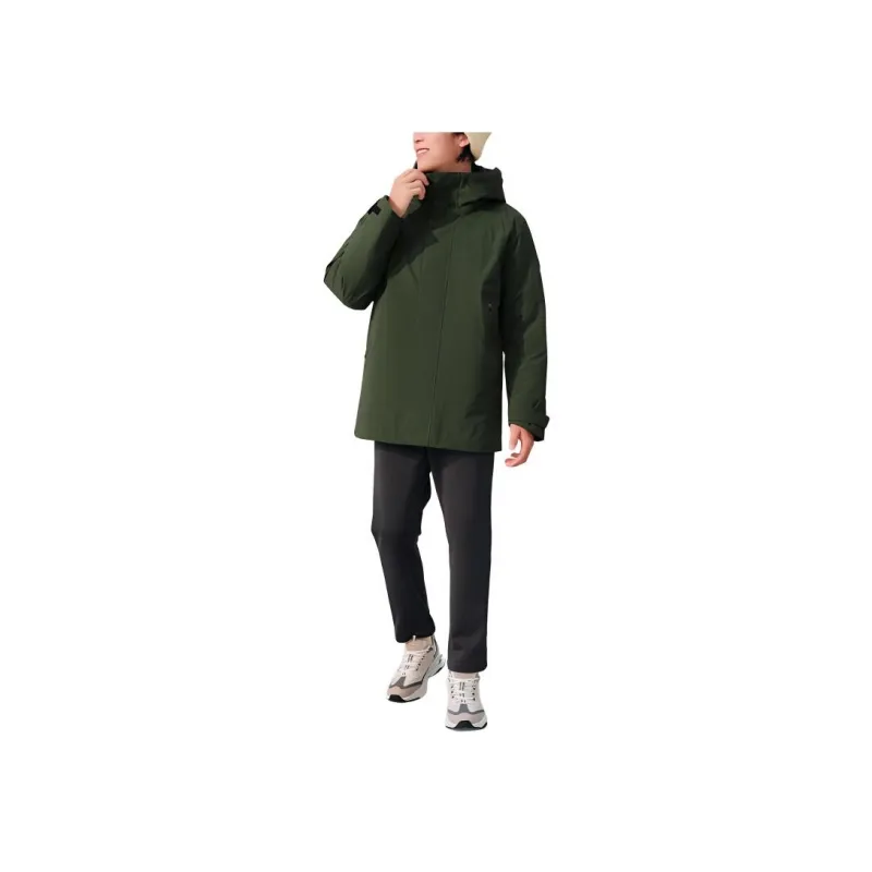 Skechers Down Jacket Men's Black Forest Green-3