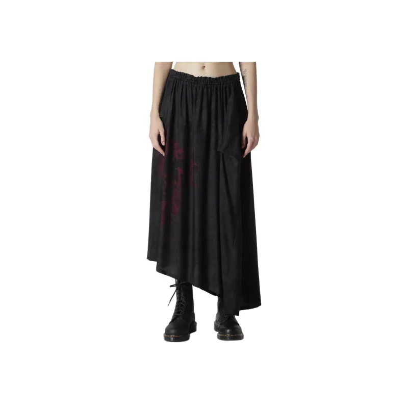 Yohji Yamamoto Y's SS25 Casual Long Skirt Women's Gray-5