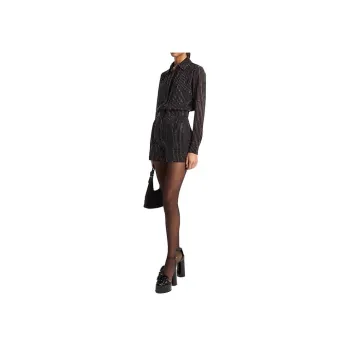 MICHAEL KORS Rhinestone Georgette Romper