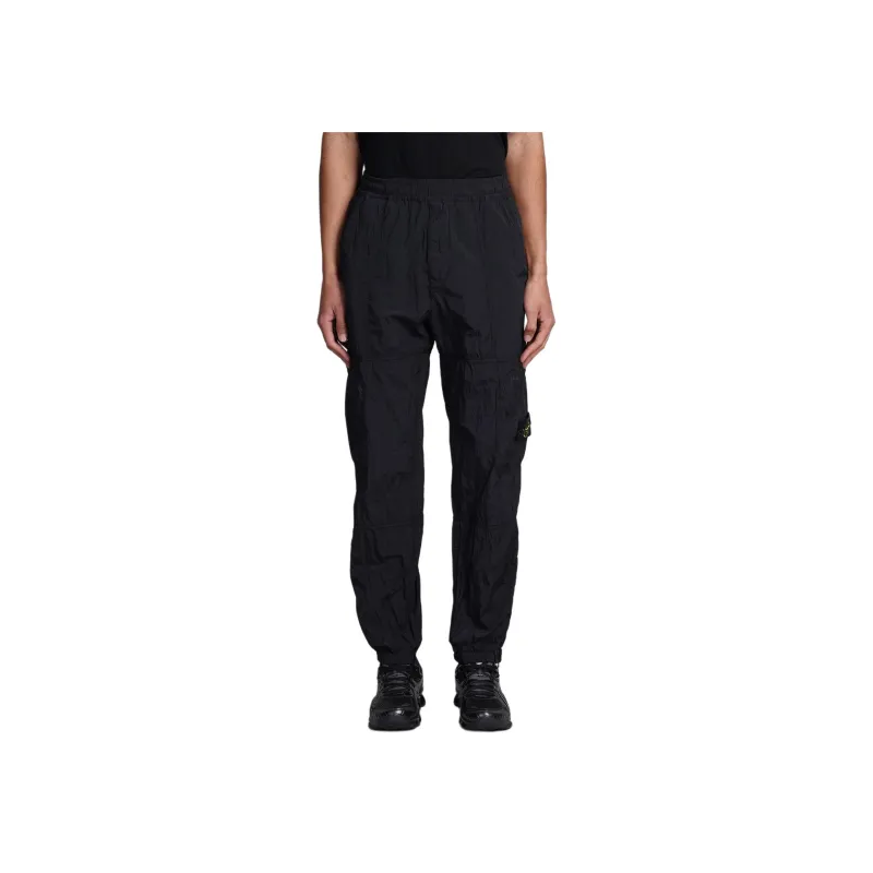 STONE ISLAND Compass badge Crinkled Track Pants-1