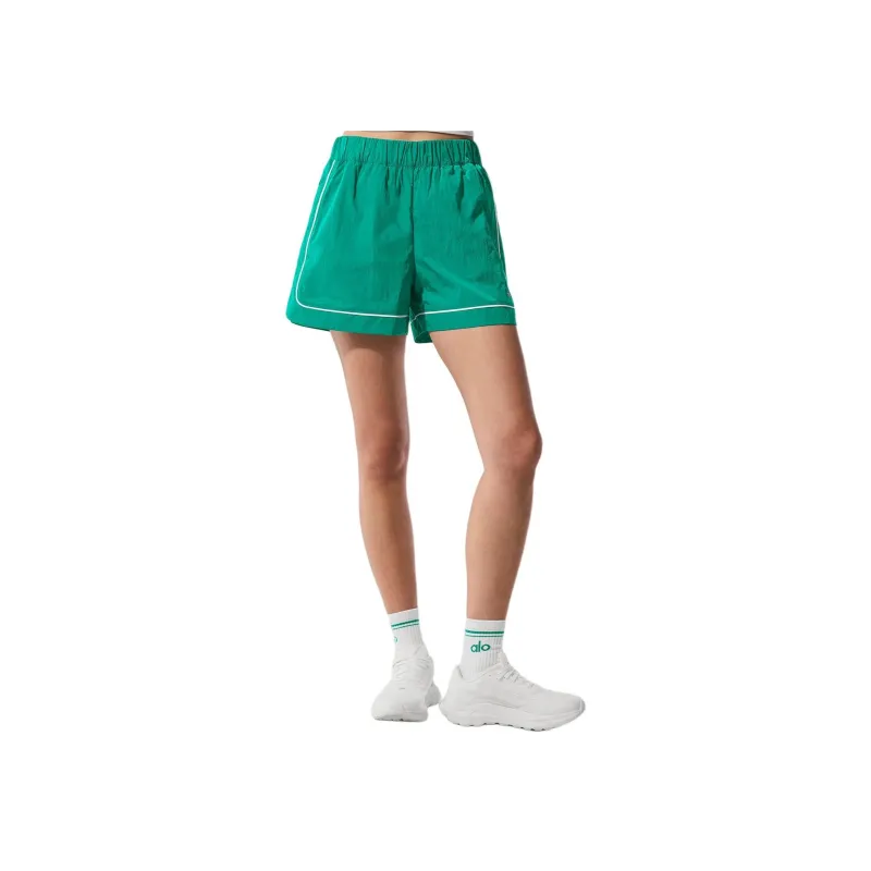 Alo Yoga Women's Motivate Track Shorts Spruce Green-3