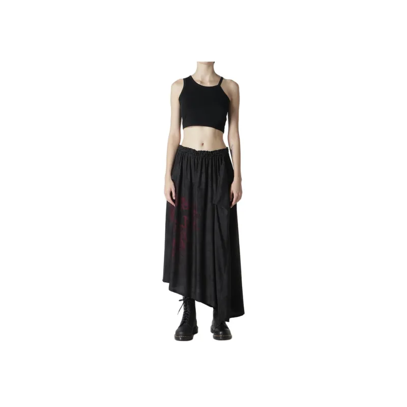 Yohji Yamamoto Y's SS25 Casual Long Skirt Women's Gray-2