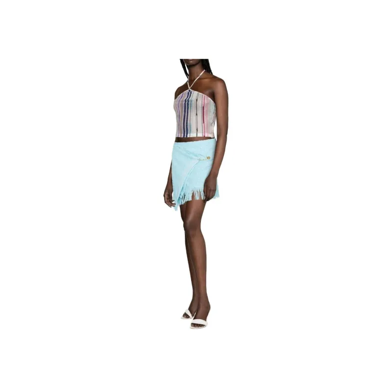 VERSACE Casual Short Skirts Women's Turquoise-3