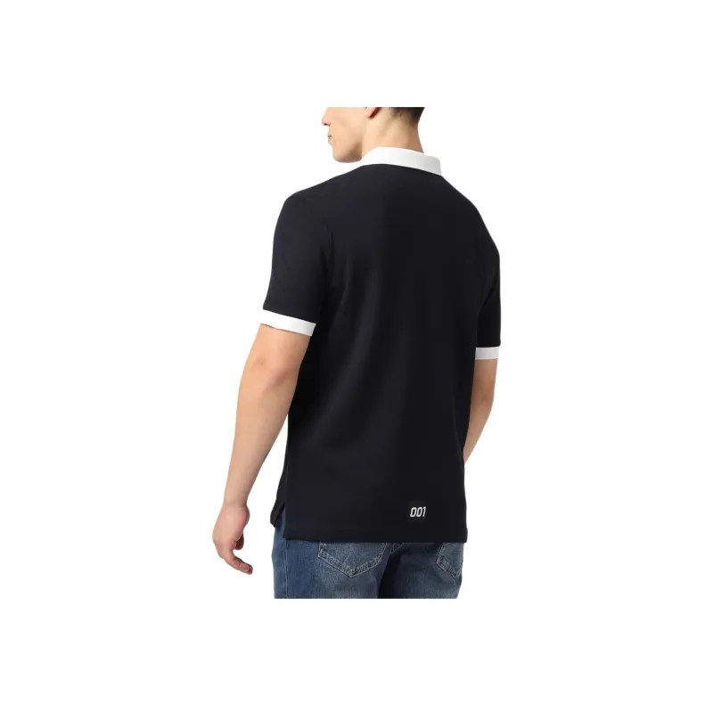 ARMANI EXCHANGEAE SS24 Polo Shirt Men's Dark Marine Blue-3