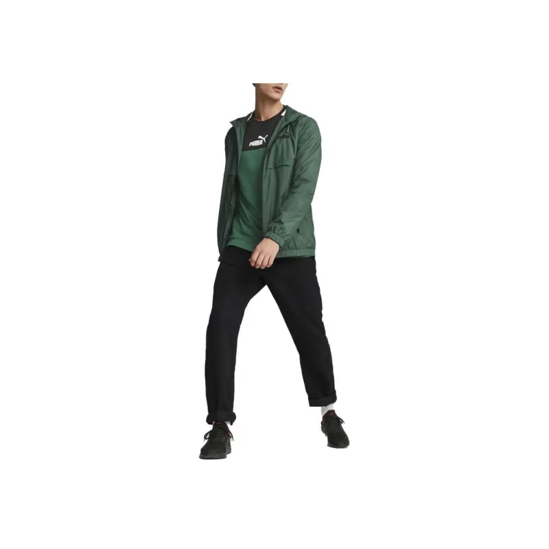 PUMA ACTIVE Essentials Solid Windbreaker Jacket Men's Green-2