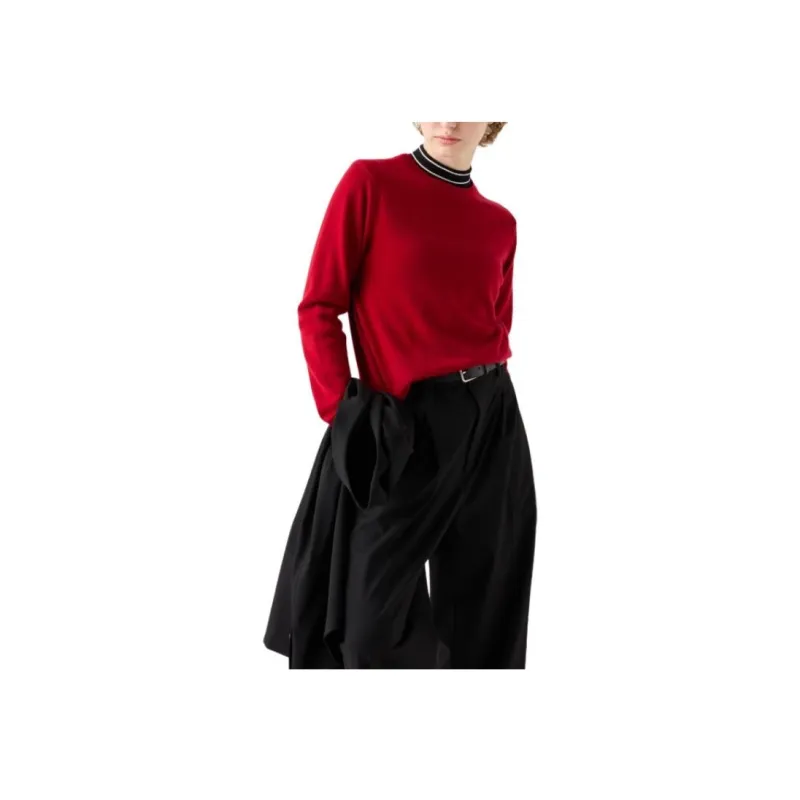 UNIQLO Cashmere Sweater Women's Coral Red-0