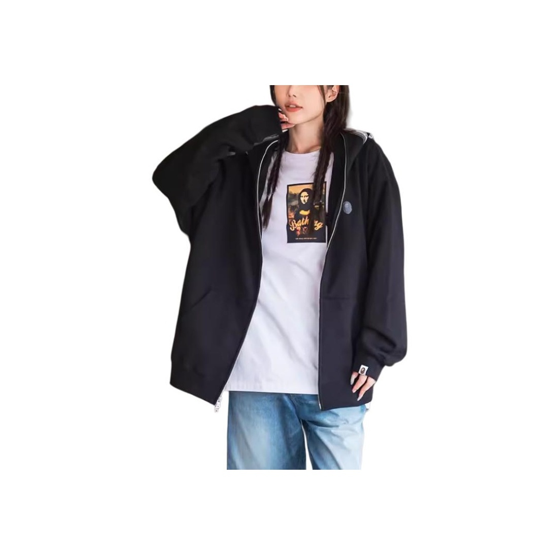 A BATHING APE Ape Head One Point Shark Zip Hoodie Pink PKX