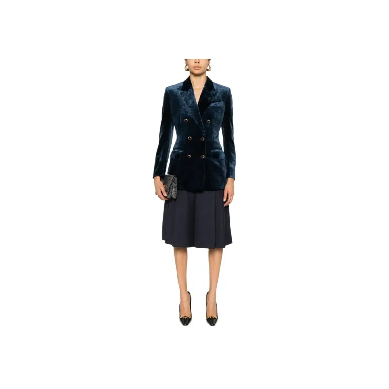 TOM FORD Velvet Double breasted Blazer-1