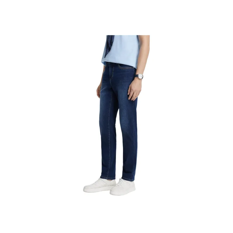 Jiumuwang Men's Pants Expert Comfort Jeans Men's Dark Blue-3