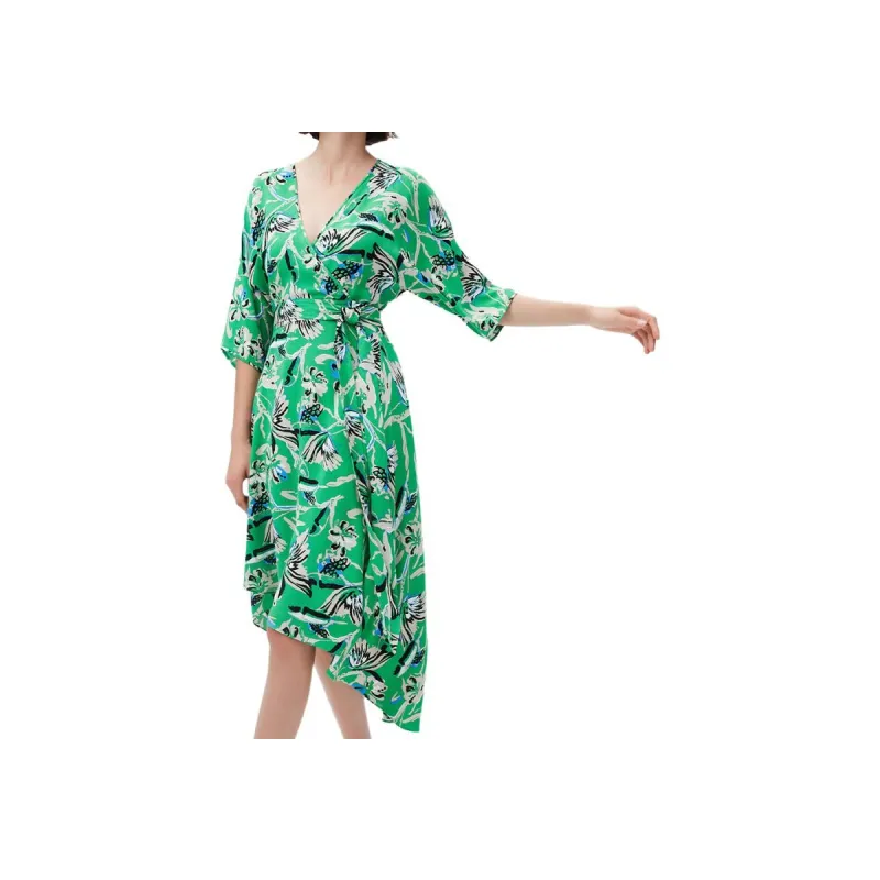 DVF Diane Von Furstenberg Long-Sleeved Dresses Women's Green-4
