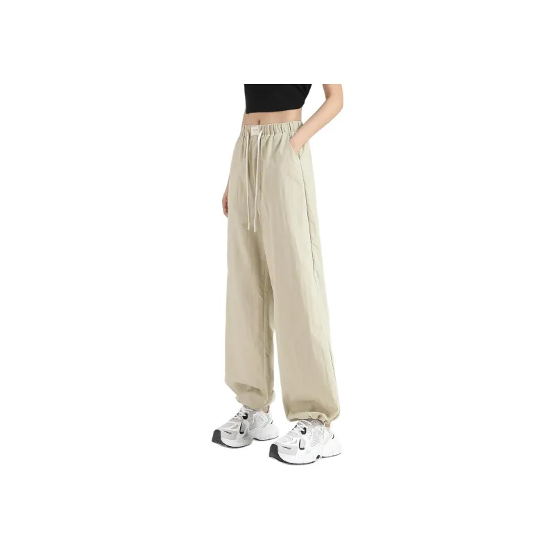 Tonlion Casual Pants Women's Gray Pea Green-14