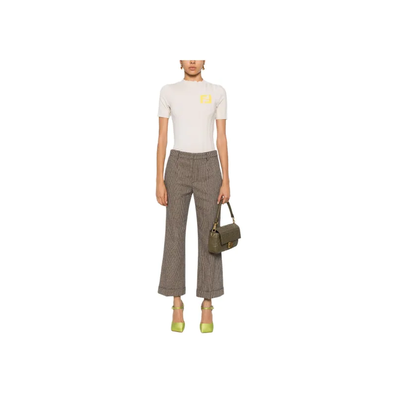 FENDI Ff Intarsia-Knit Short Sleeved Pullover-2
