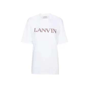 Lanvin Logo Embroidered Crewneck T Shirt