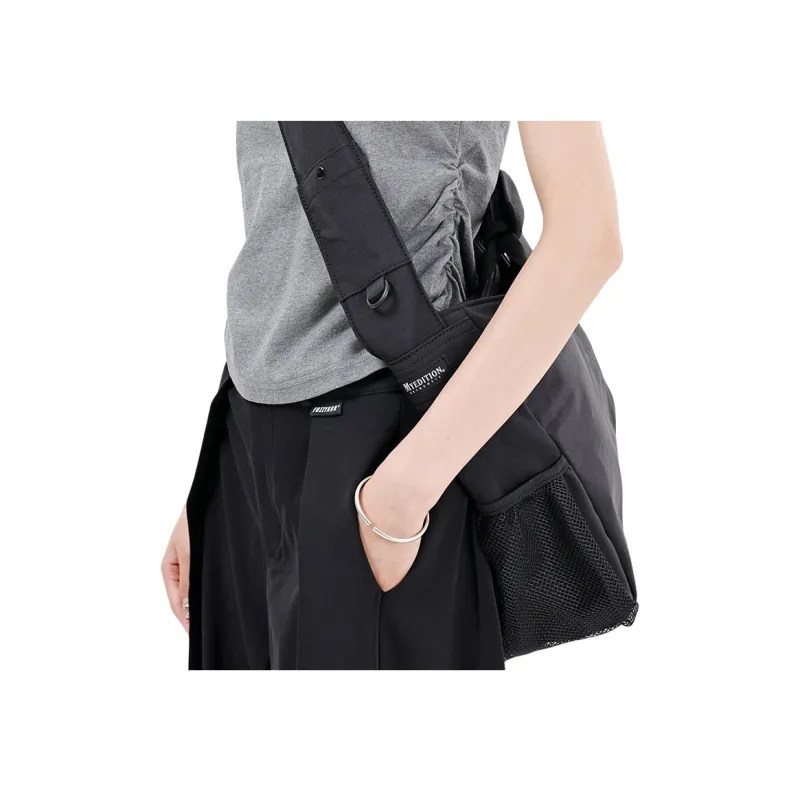 MYEDITION 12L One Shoulder Crossbody Handbag, Multi Purpose Briefcase, Messenger Bag, Outdoor Bag Fabric Black Unisex-8