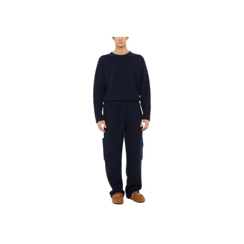 Alanui A Finest Drawstring Knitted Straight Leg Trousers-2