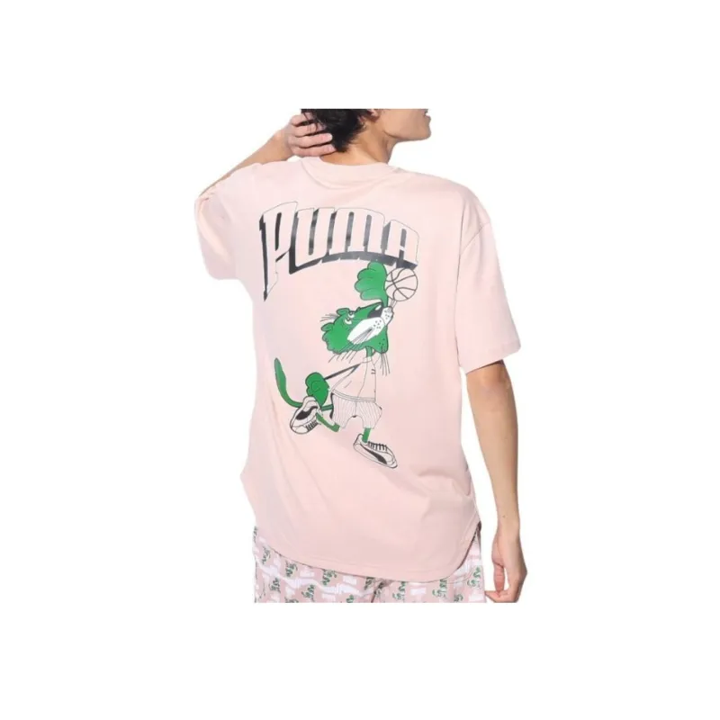 PUMA T Shirts Men Pink-1
