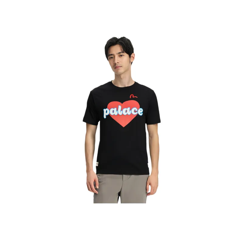 PALACE X Evisu Heart T shirt-2