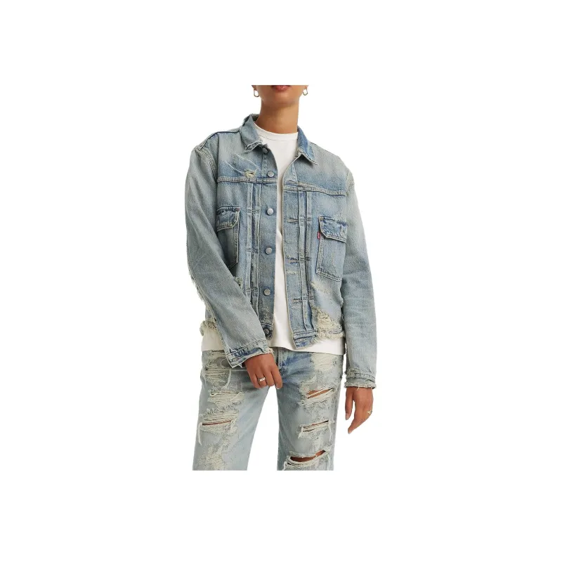 Kenzo X Levis LEVI'S X KENZO CO BRAND Denim Jackets Unisex Light Indigo-4