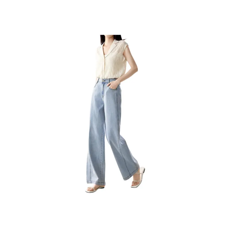 Mo Han Yi Mei Jeans Women's Air Blue-4