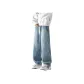 Nostalgic Blue Thickened and Fleece-Lined