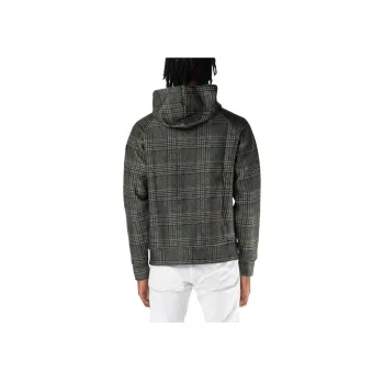 MC2 Saint Barth Carrel Zip Up Checked Drawstring Hoodie