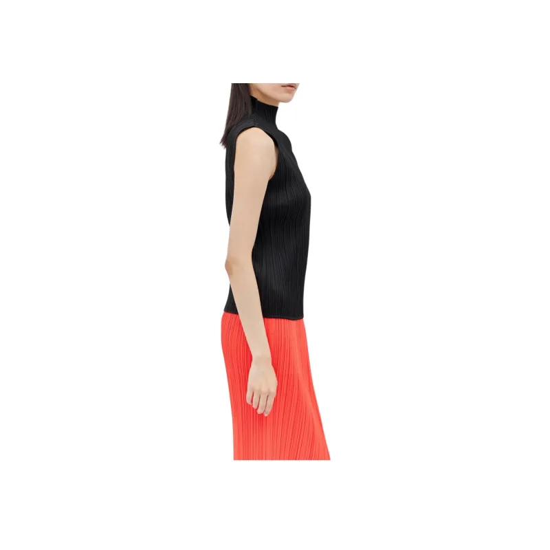 PLEATS PLEASE ISSEY MIYAKE Tank Top Women's Black-2