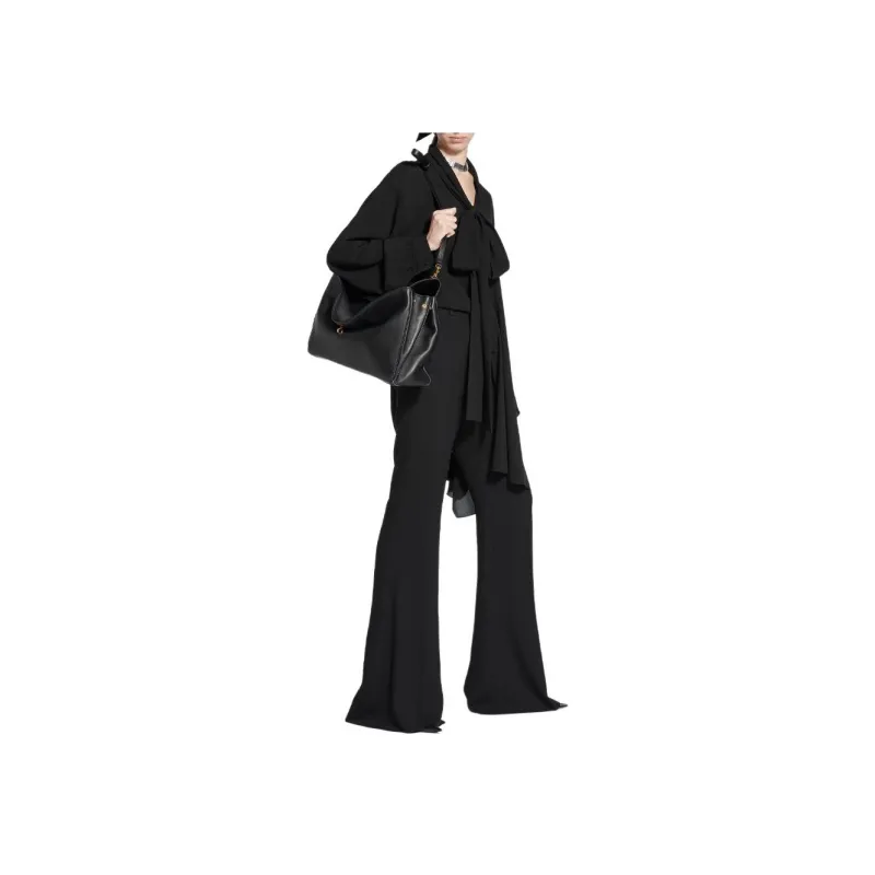 Balenciaga SS25 Casual Pants Regular Women's Black-2