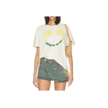 FREE PEOPLE T-Shirt Women's Ivory White