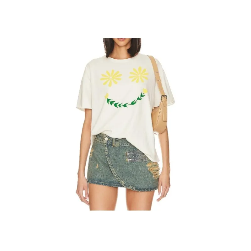 FREE PEOPLE T-Shirt Women's Ivory White-0