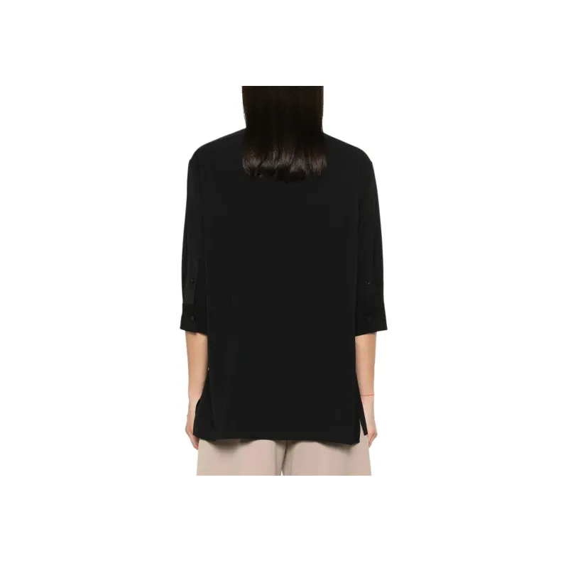 THE ROW Elada Shirt In Viscose And Wool Shirt Women's Black-4