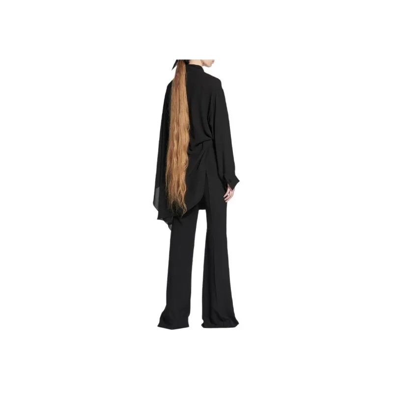 Balenciaga SS25 Casual Pants Regular Women's Black-4