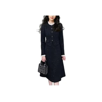 GOELIA Long Sleeved Dress Women's Black