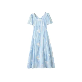 Incolore Short Sleeved Dress Women's Light Blue