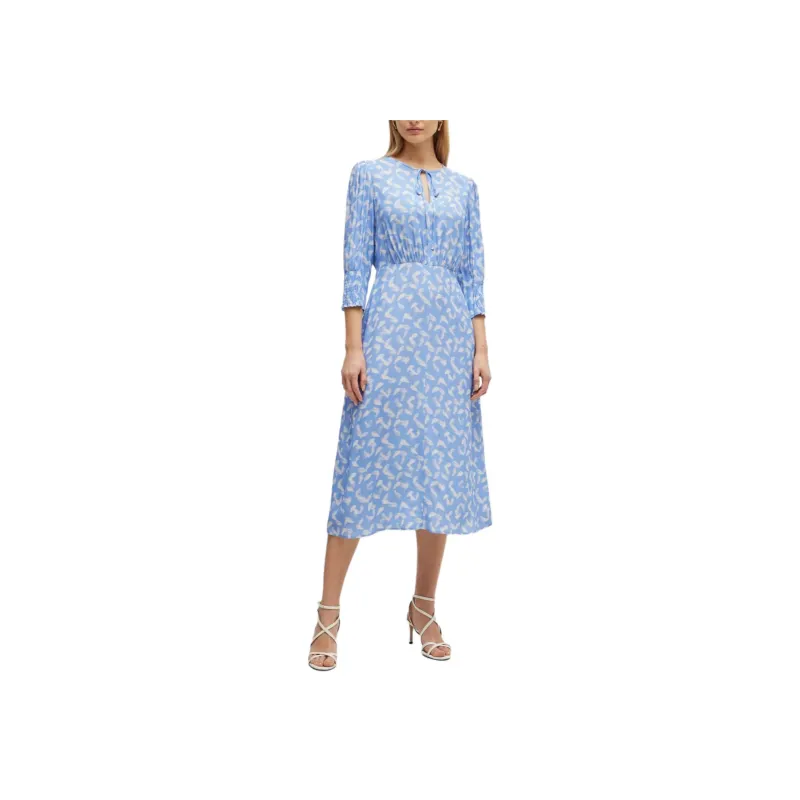 HUGO BOSS Long-Sleeved Dresses Women's Blue-2