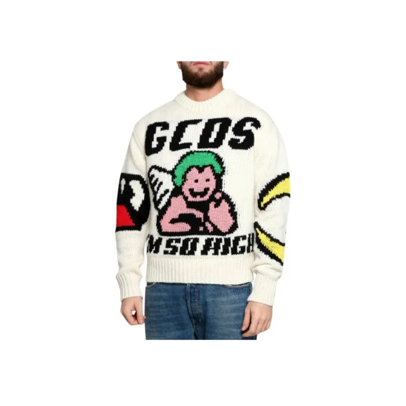GCDS Sweaters Men Beige-3
