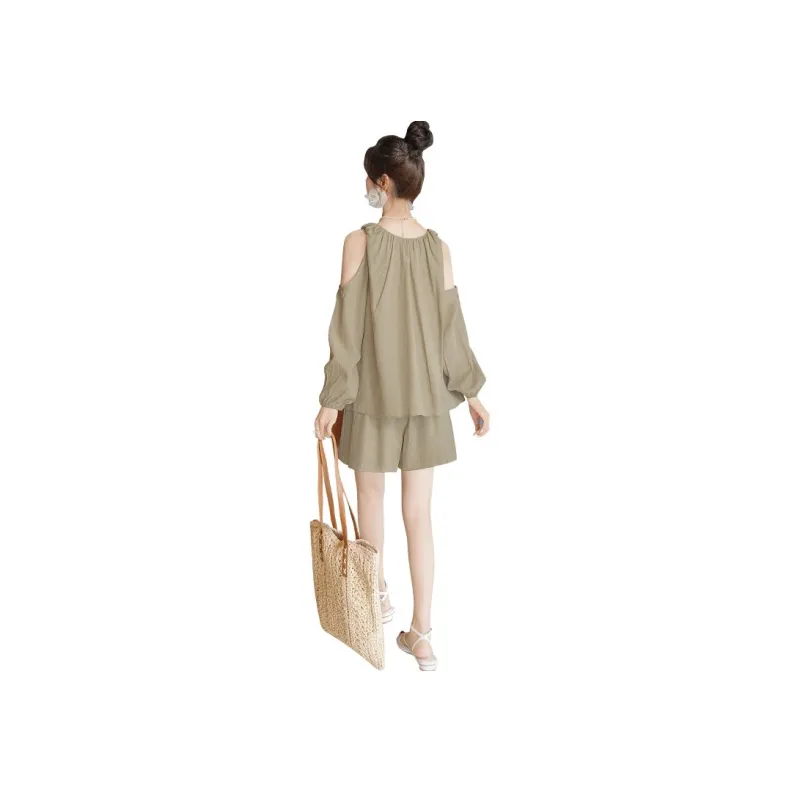 Cypress House Casual Suit Women's Khaki Green-0