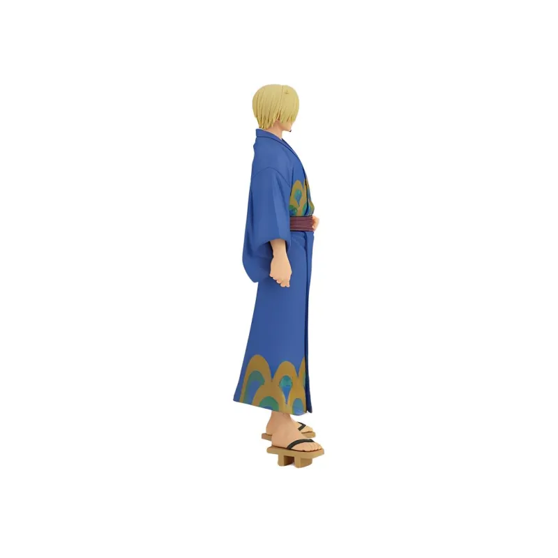 BANPRESTO Sanji DXF One Piece Great Voyage Collection And Country Bathrobe Bonus Gifts 17cm-1