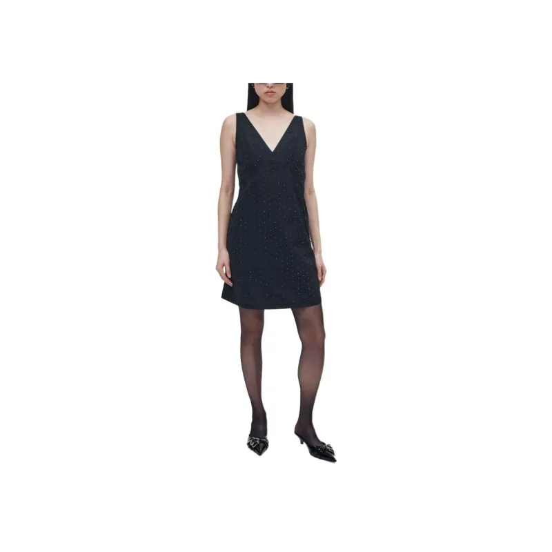MARC JACOBS Crystal embellished V neck Minidress-2