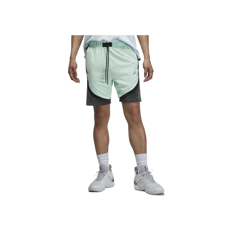 Jordan Logo Micro Mark Lacingblock Casual Shorts Mint Green-4