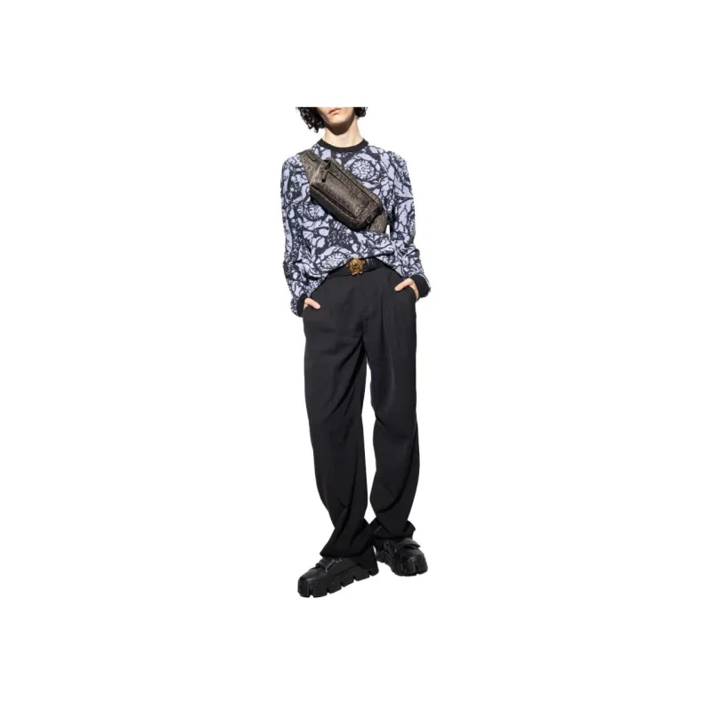 VERSACE Baroque Motif Crewneck Knitted Jumper-1