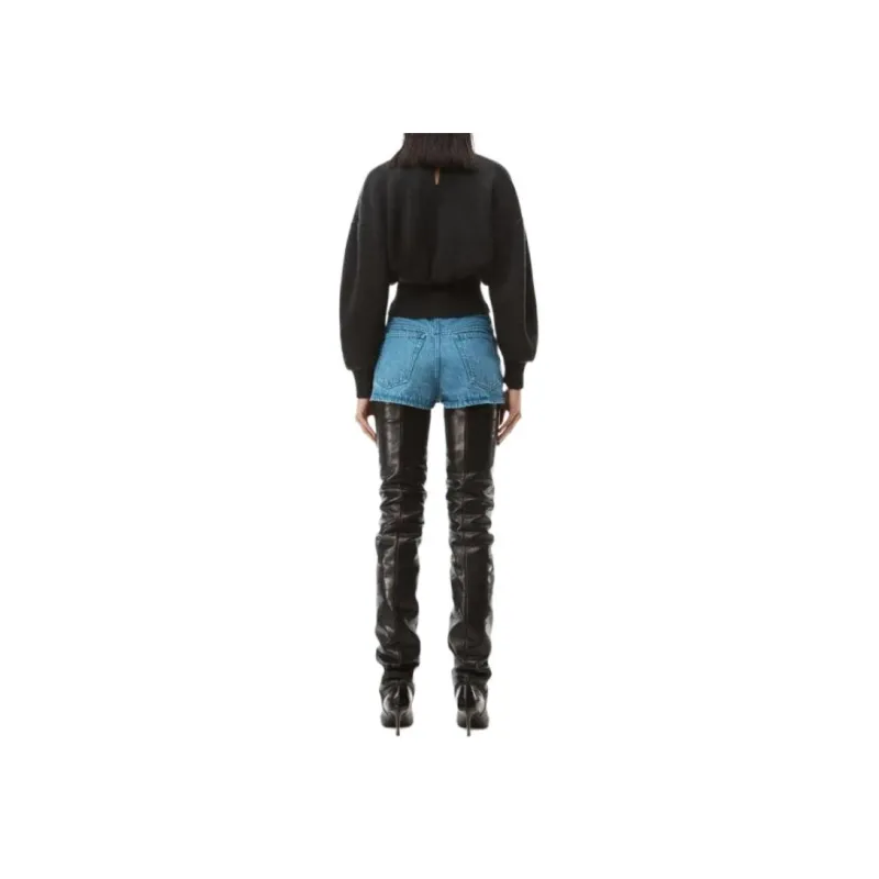 Alexander Wang Women's Crystal Trim Pullover Charcoal-2