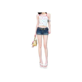 Kazakhstan Denim Shorts Women's Vintage Blue