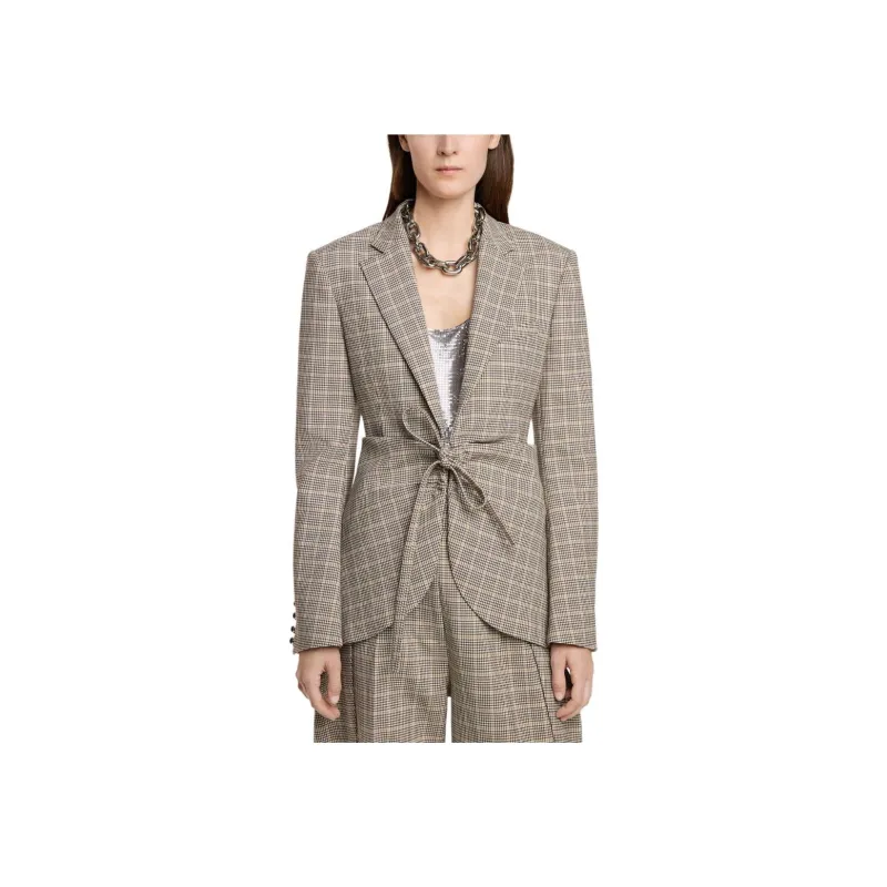 Paco Rabanne Plaid Check Fitted Jacket-2
