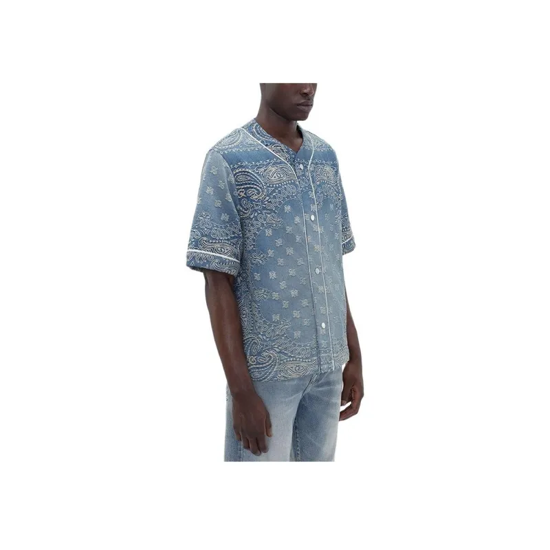 AMIRI Monogram-jacquard Denim Shirt-2