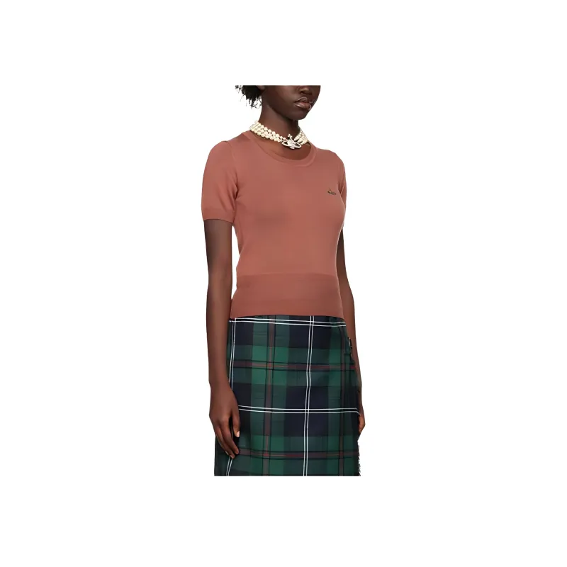 Vivienne Westwood T Shirts Women's Red Brown-2