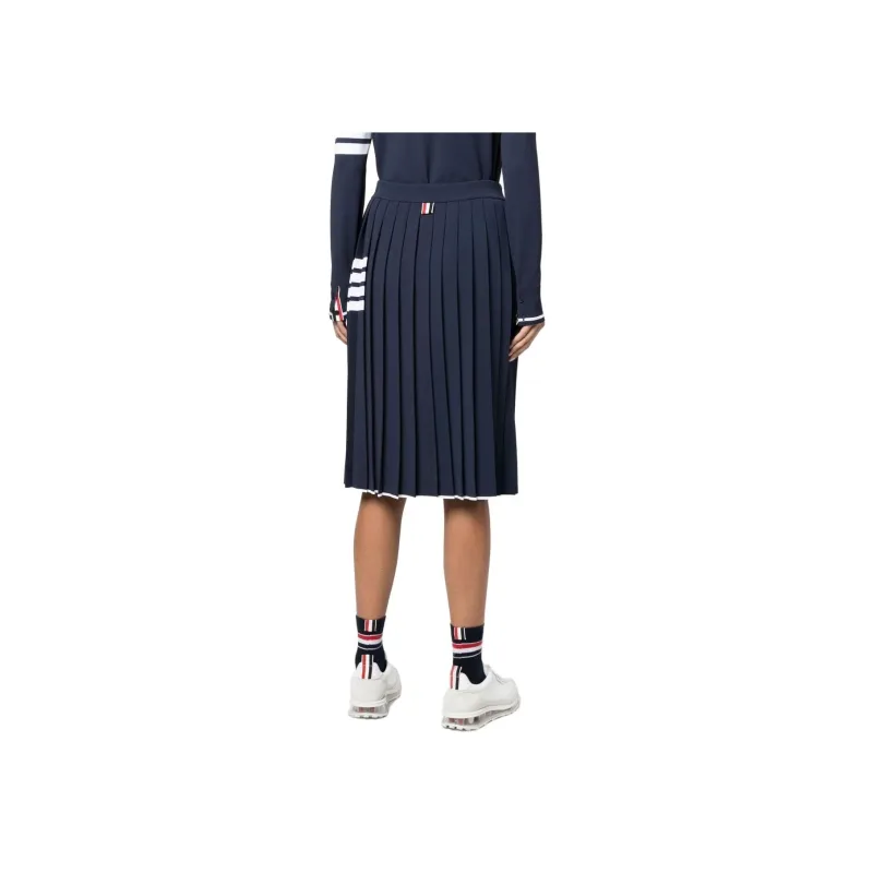 THOM BROWNE 4 Bar Pleated Midi Skirt-2