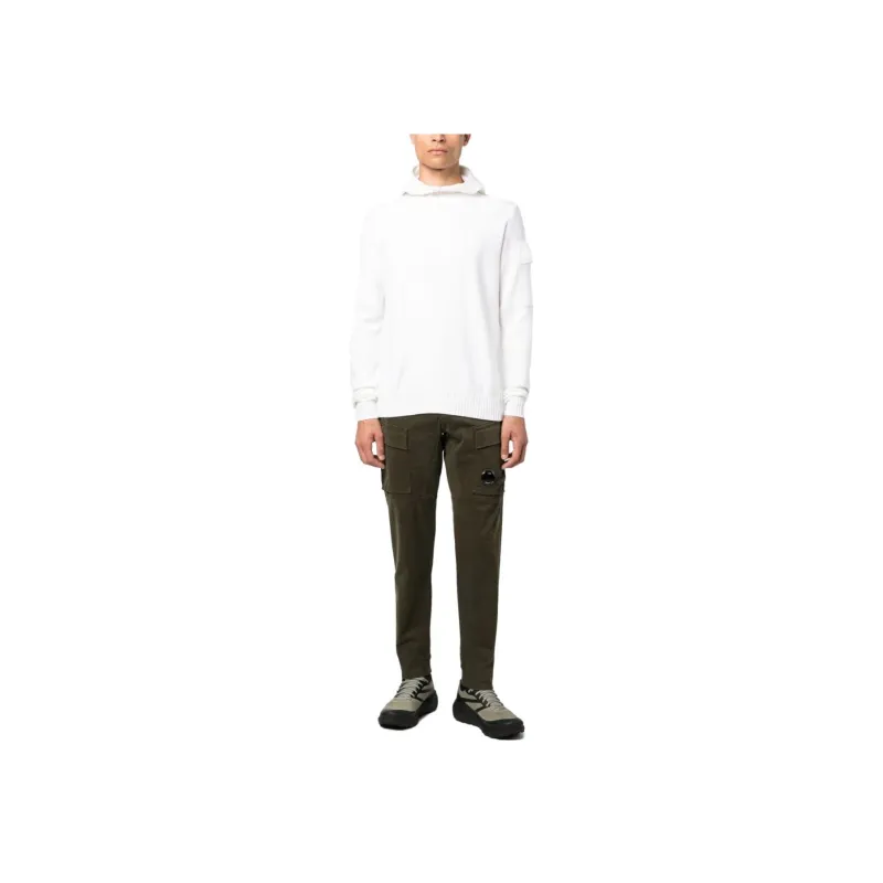 C.P.Company Logo Patch Hooded Knitted Jumper-1